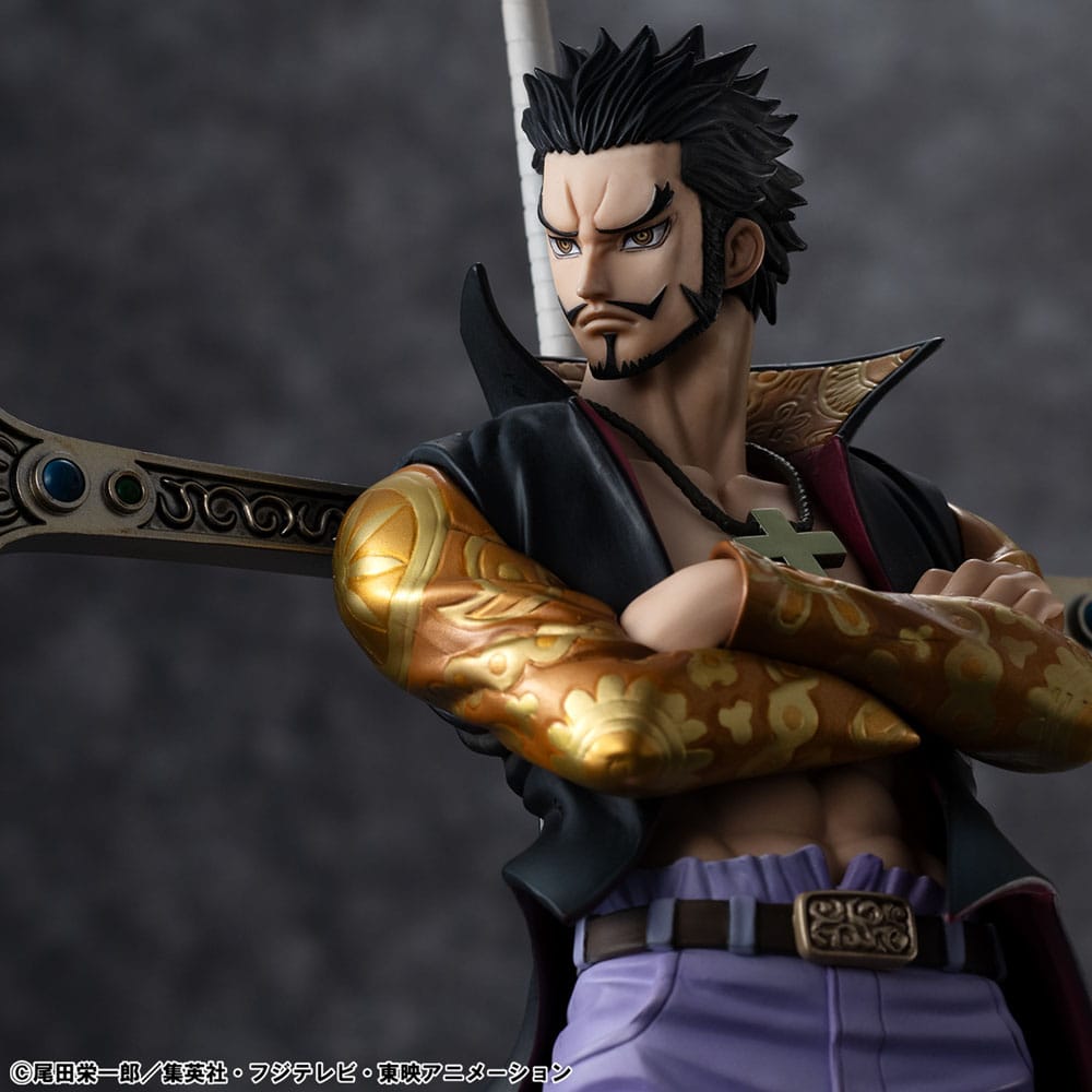 SU ORDINAZIONE One Piece P.O.P SA-MAXIMUM PVC Statue Hawk Eye Dracule Mihawk Ver. R 29 cm