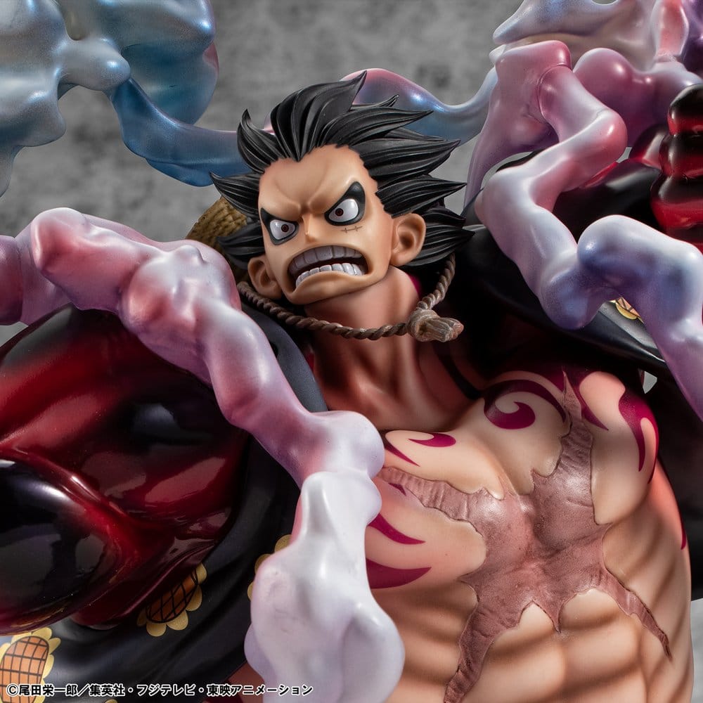 PREORDINE+ 06/2027 One Piece Portrait.Of.Pirates SA-Maximum PVC Figure Monkey D. Luffy Gear 4 Bounce-Man 10th Limited Ver. 30 cm
