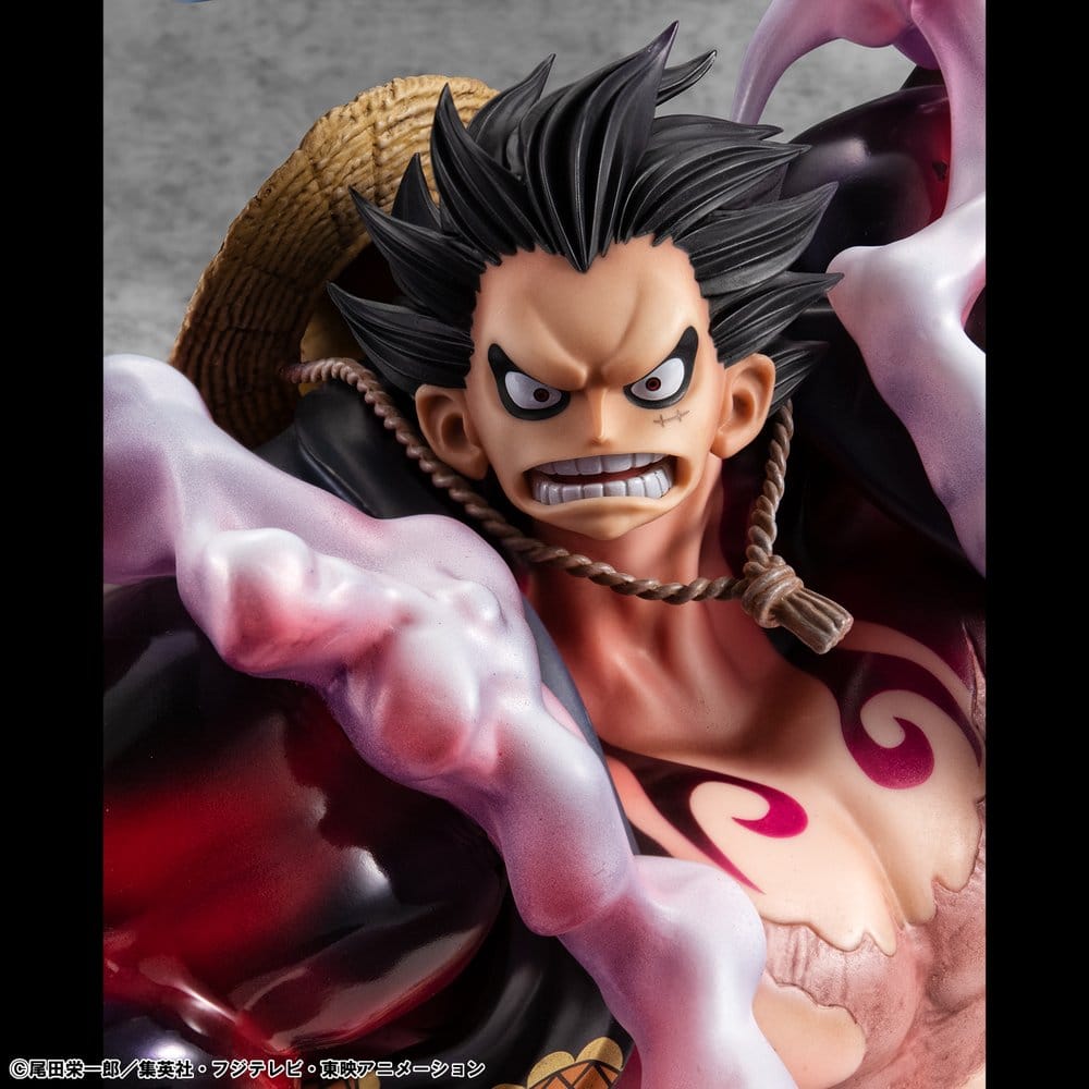 PREORDINE+ 06/2027 One Piece Portrait.Of.Pirates SA-Maximum PVC Figure Monkey D. Luffy Gear 4 Bounce-Man 10th Limited Ver. 30 cm