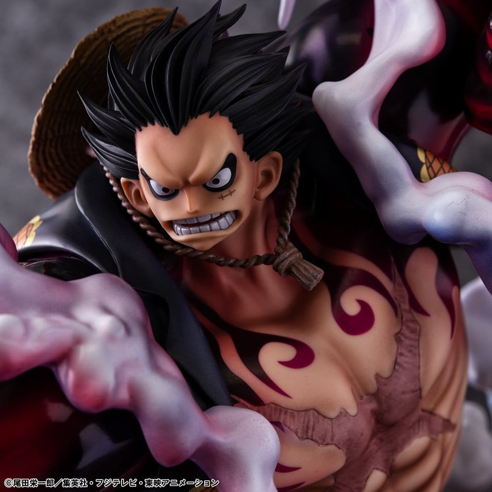 PREORDINE+ 06/2027 One Piece Portrait.Of.Pirates SA-Maximum PVC Figure Monkey D. Luffy Gear 4 Bounce-Man 10th Limited Ver. 30 cm