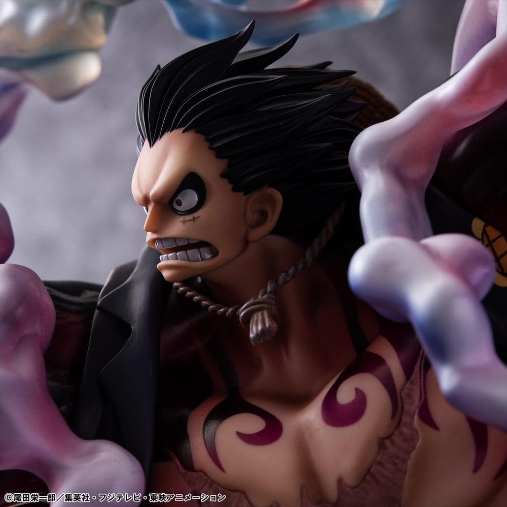 PREORDINE+ 06/2027 One Piece Portrait.Of.Pirates SA-Maximum PVC Figure Monkey D. Luffy Gear 4 Bounce-Man 10th Limited Ver. 30 cm