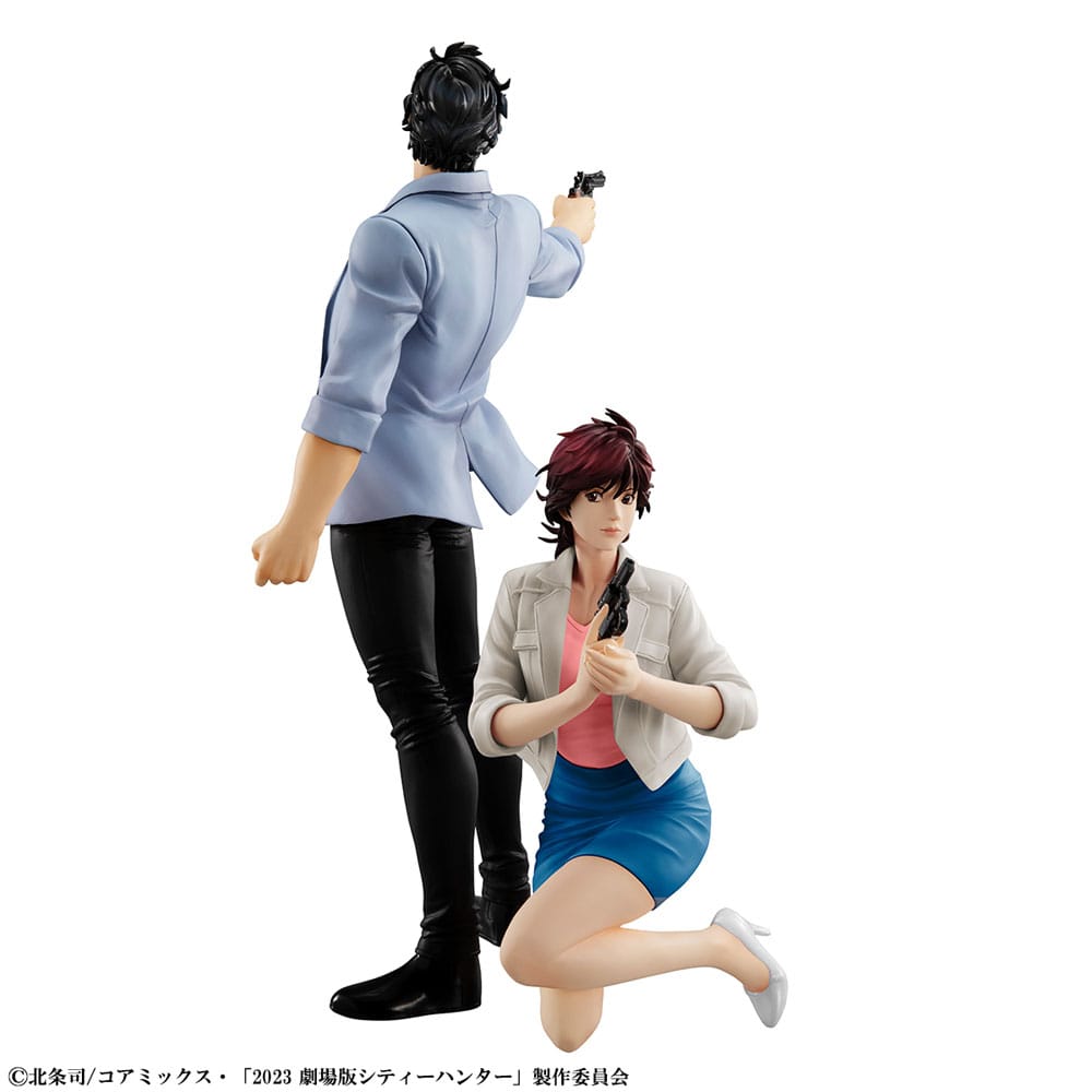 PREORDINE ESAURITO City Hunter Private Eyes G.E.M. Series PVC Statues Saeba Ryo & Makimura Kaori 17 - 25 cm
