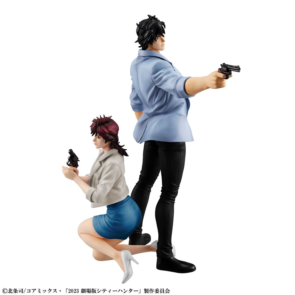 PREORDINE ESAURITO City Hunter Private Eyes G.E.M. Series PVC Statues Saeba Ryo & Makimura Kaori 17 - 25 cm