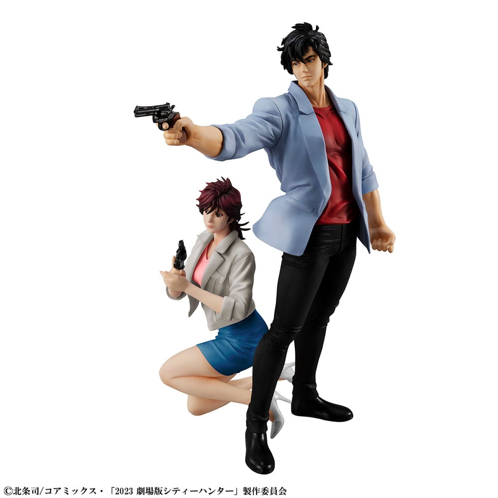 PREORDINE ESAURITO City Hunter Private Eyes G.E.M. Series PVC Statues Saeba Ryo & Makimura Kaori 17 - 25 cm