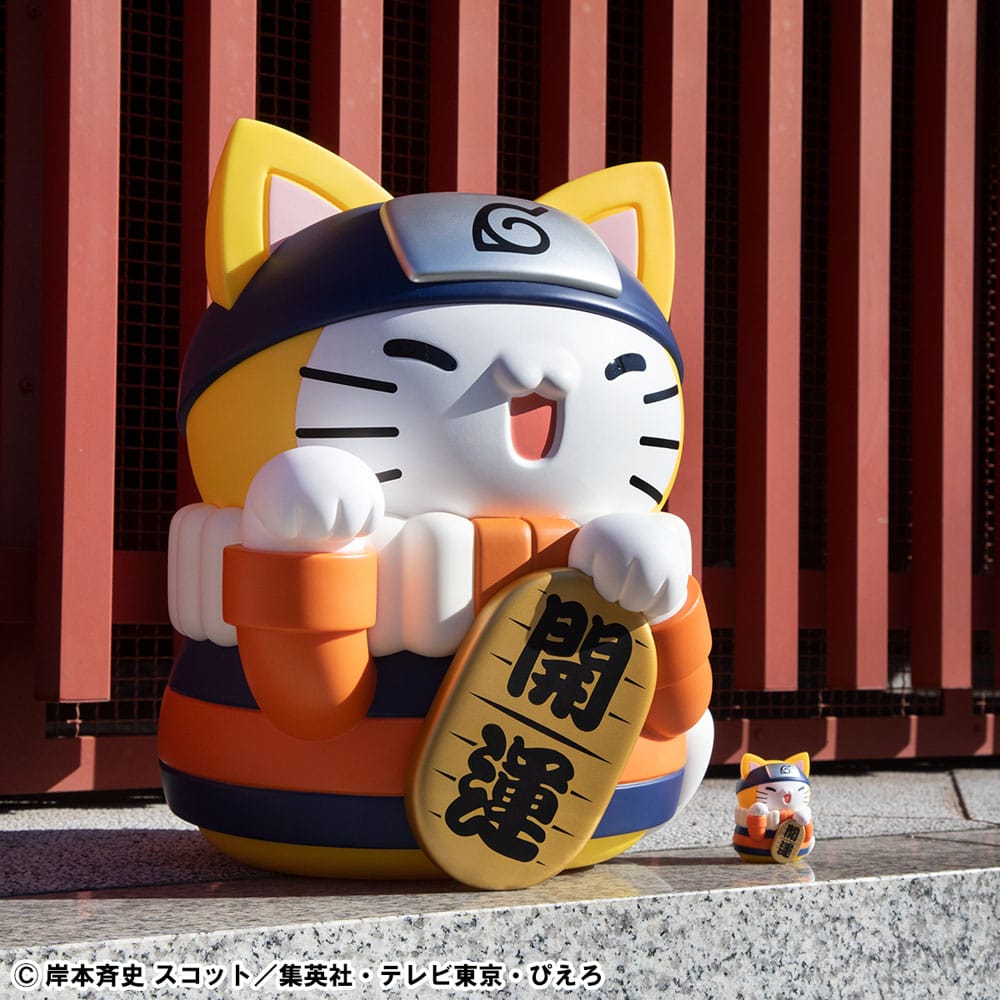 PREORDINE CHIUSO 12/2025 Naruto Shippuden Mega Cat Project Nyanto! The Big Nyaruto Series Trading Figure Nyaruto Fortune Cats Giant Ver. 34 cm  (PREORDINE NON CANCELLABILE)