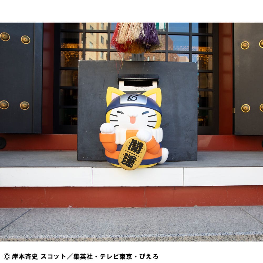 PREORDINE CHIUSO 12/2025 Naruto Shippuden Mega Cat Project Nyanto! The Big Nyaruto Series Trading Figure Nyaruto Fortune Cats Giant Ver. 34 cm  (PREORDINE NON CANCELLABILE)
