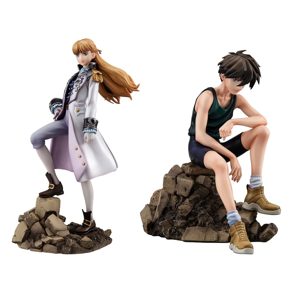PREORDINE 01/2026 Mobile Suit Gundam Wing Alpha x Omega PVC Statue 1/8 Heero Yuy & Relena Peacecraft Set 30th Anniversary Repaint Ver. 14 cm   (PREORDINE NON CANCELLABILE)