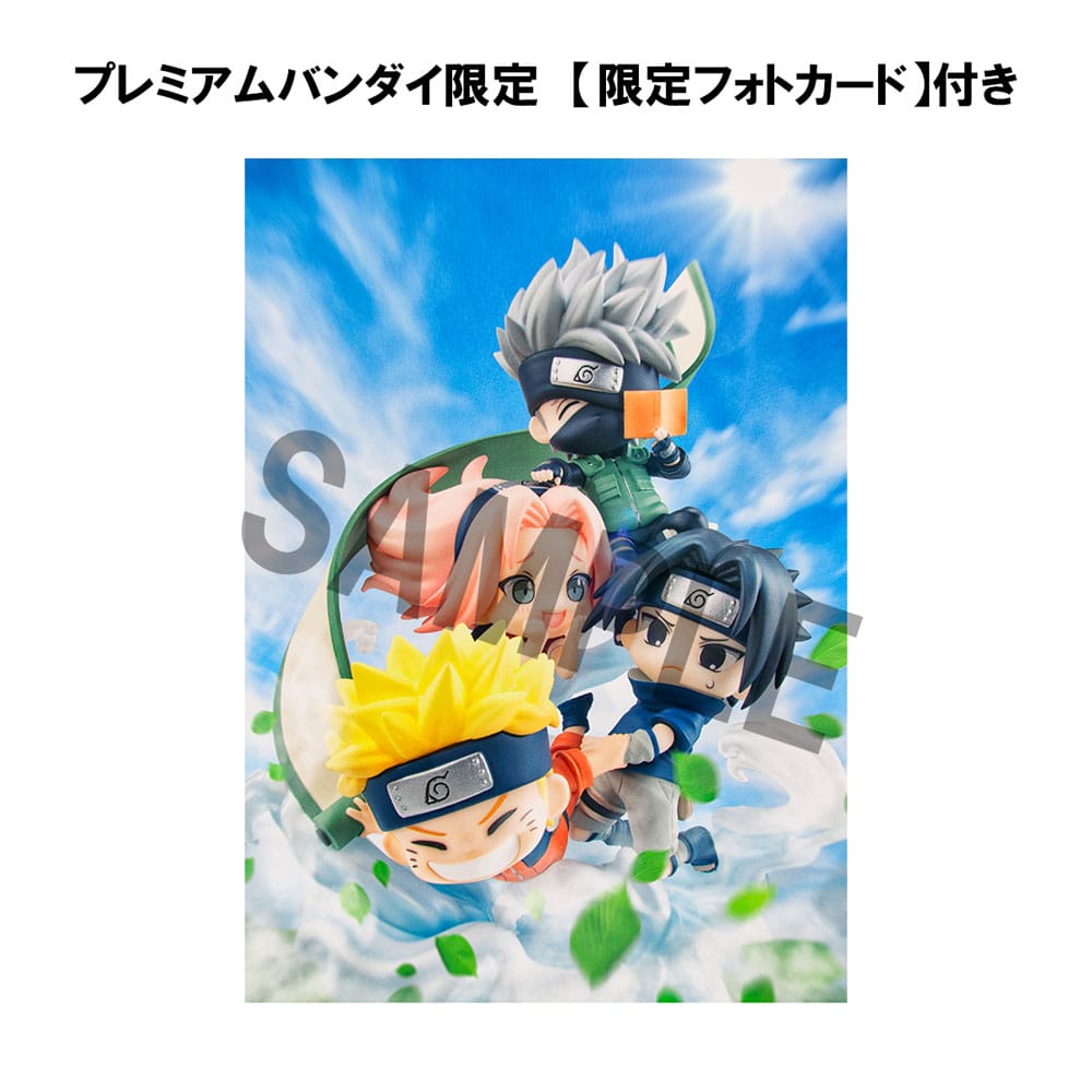 SU ORDINAZIONE Naruto Shippuden FigUnity PVC Mini Statue Gather here, Team 7 13 cm (with gift)       