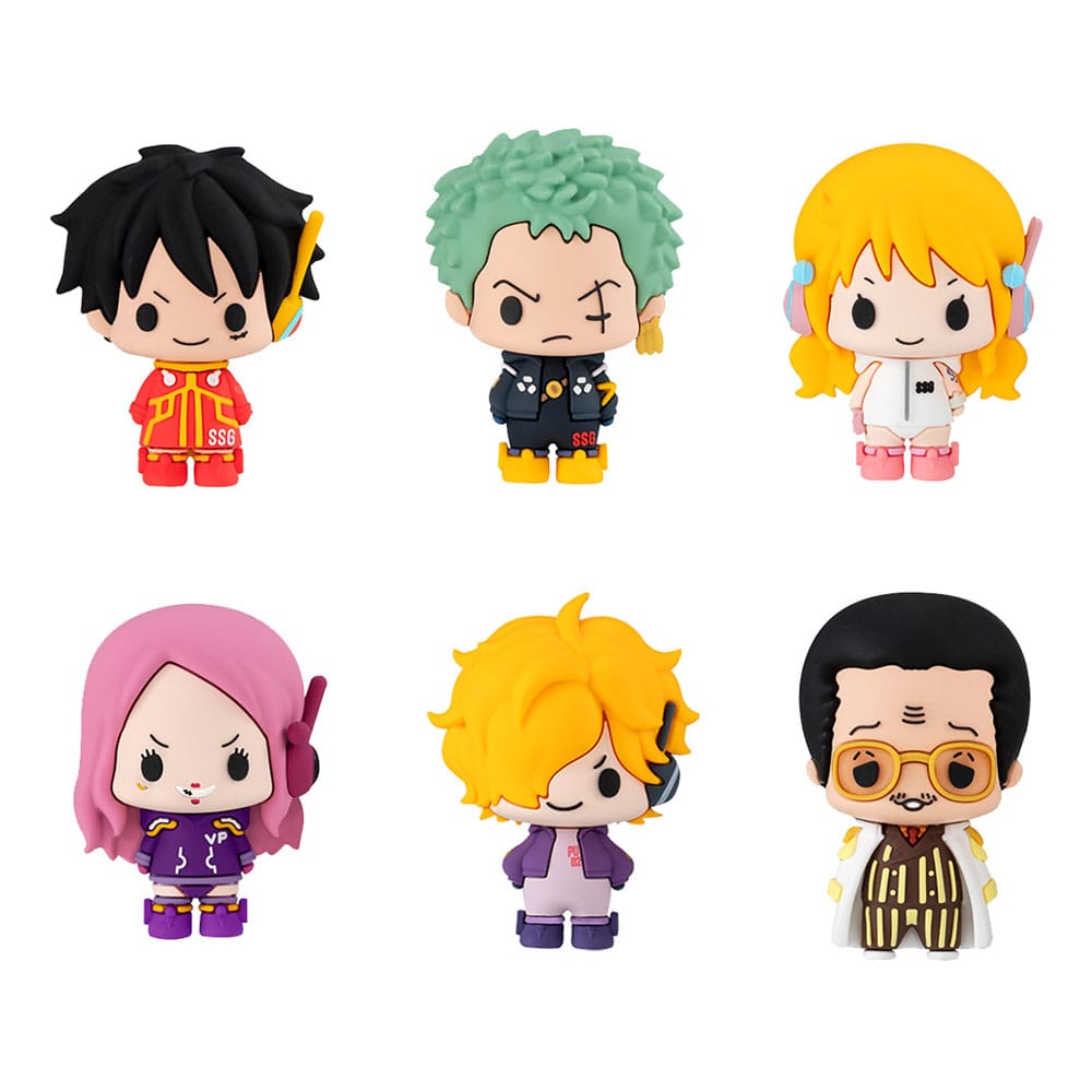 SU ORDINAZIONE One Piece Chokorin Mascot Series Trading Figure 6-Pack Egghead Ver. 5 cm