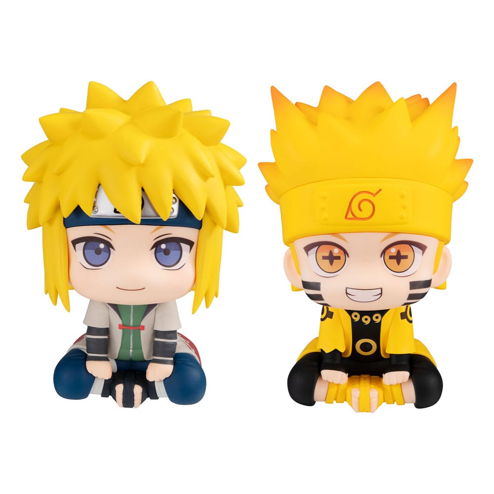 MADE TO ORDER Naruto Shippuden Look Up PVC Statue Naruto Uzumaki Six Paths Sage Mode &amp; Minato Namikaze 11 cm (with gift)