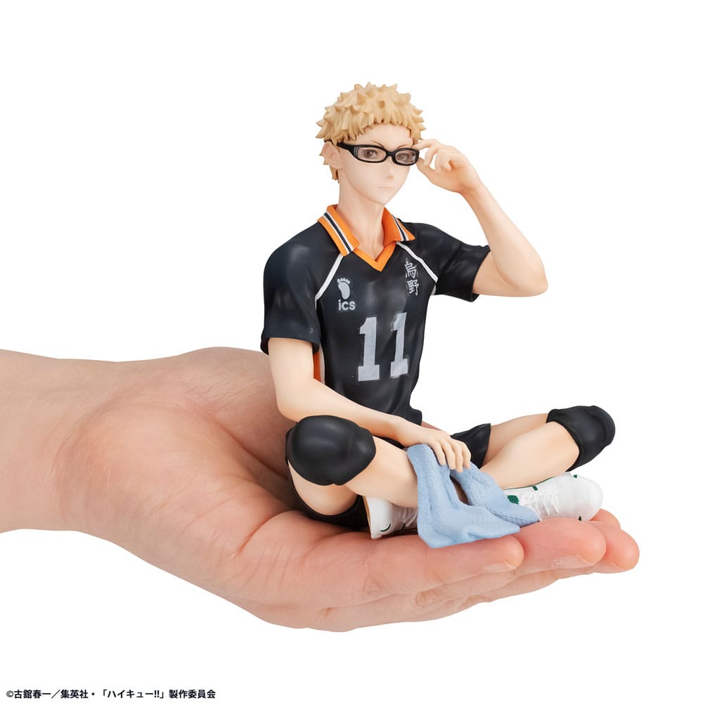 PREORDINE+ 12/2025 Haikyu!! G.E.M. Series PVC Statue Kei Tsukishima Palm Size 9 cm