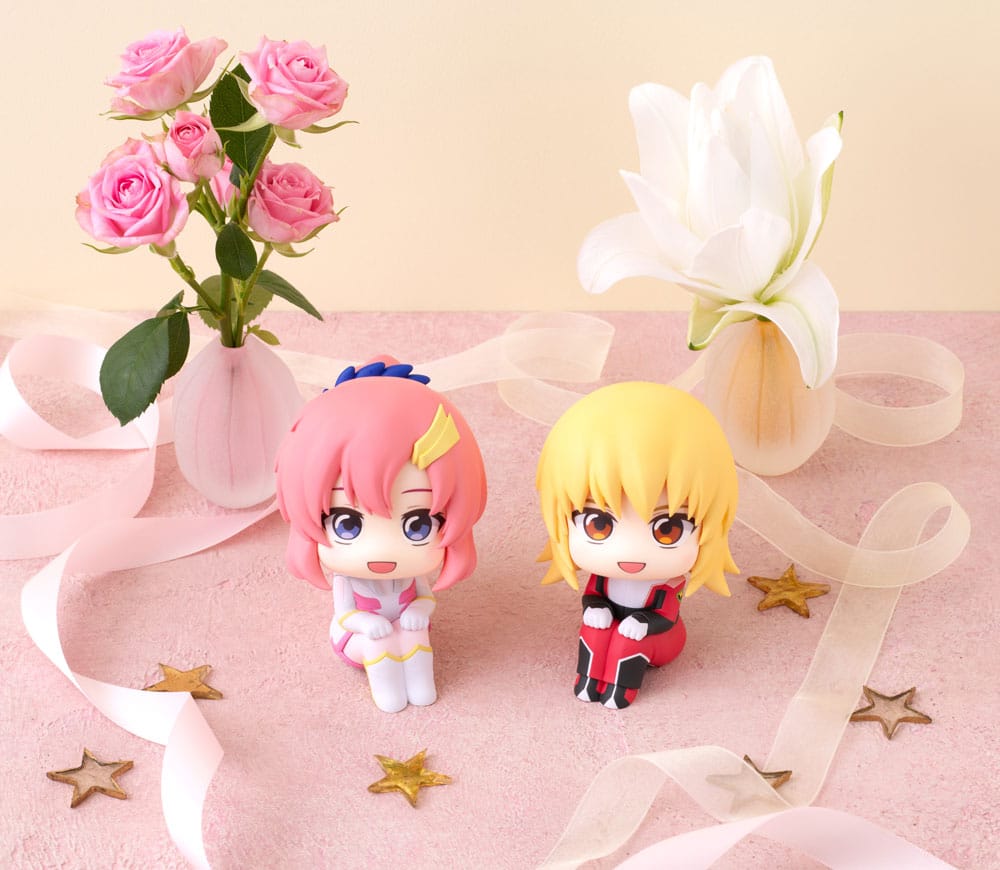 PREORDINE+ CHIUSO 04/2026 Mobile Suit Gundam Seed Freedom Look Up PVC Statue Lacus Clyne & Cagalli Yula Athha (with gift) 11 cm (PREORDINE NON CANCELLABILE)