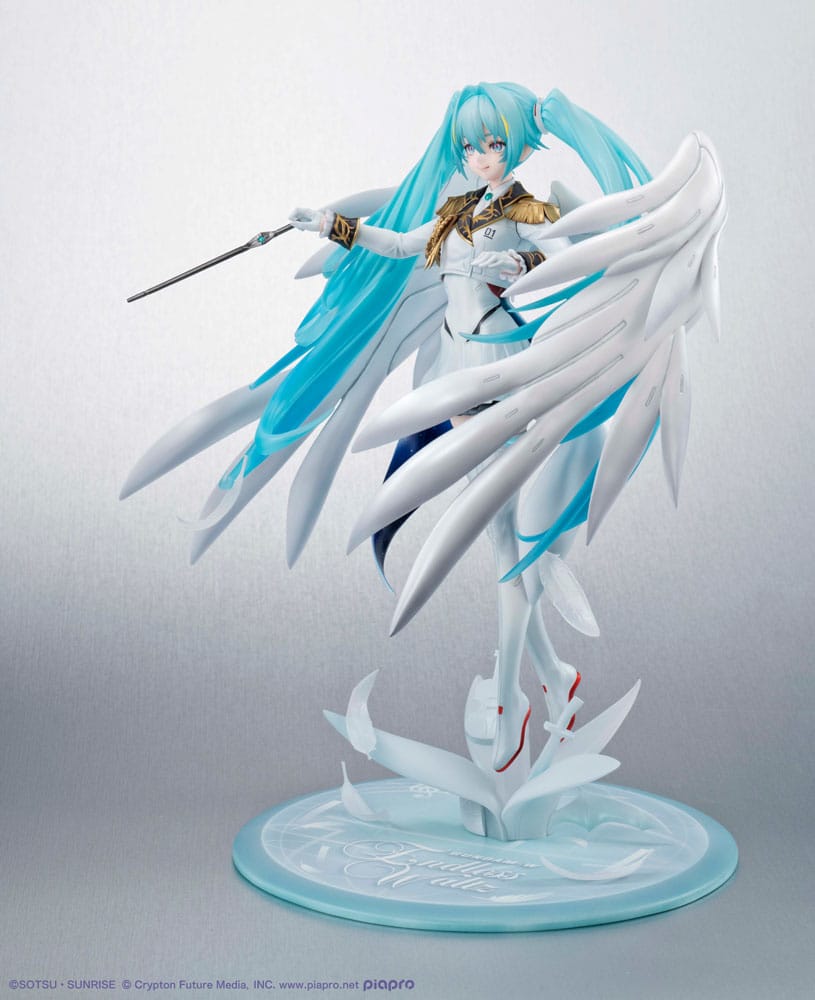 SU ORDINAZIONE Mobile Suit Gundam x Hatsune Miku Lucrea PVC Statue Hatsune Miku x Wing Gundam Zero EW 45th Anniversary 27 cm        