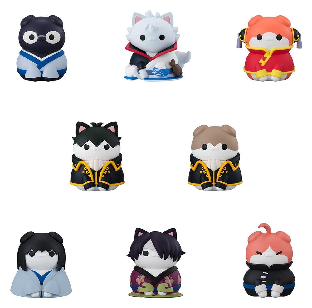 PREORDINE+ 07/2027 Gintama Mega Cat Project Mini Figures Nyantama Go Meow-Meow Edition! 3 cm Blind Box Display (8) (Repeat)