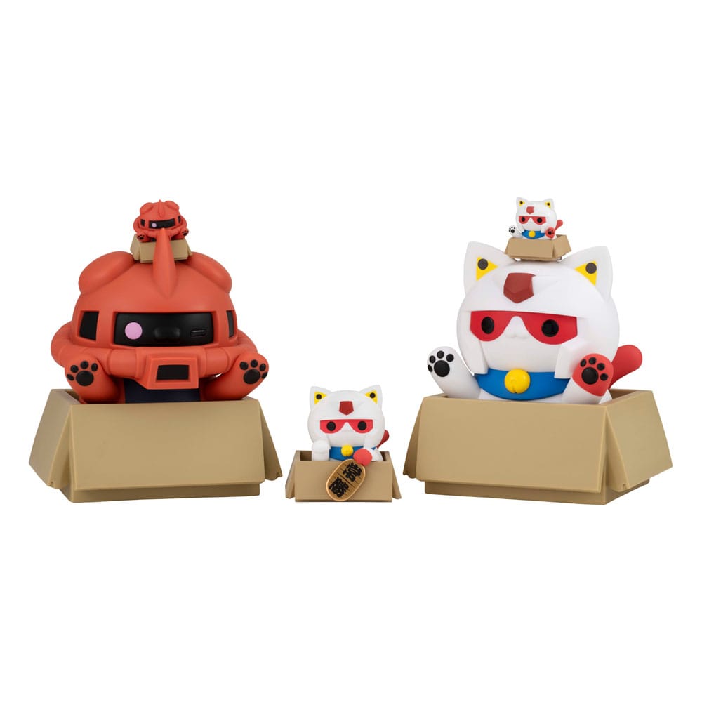 SU ORDINAZIONE Mobile Suit Gundam Mega Cat Project Nyandam Trading Figure Luckycat 6 cm Blind Box Assortment (6)