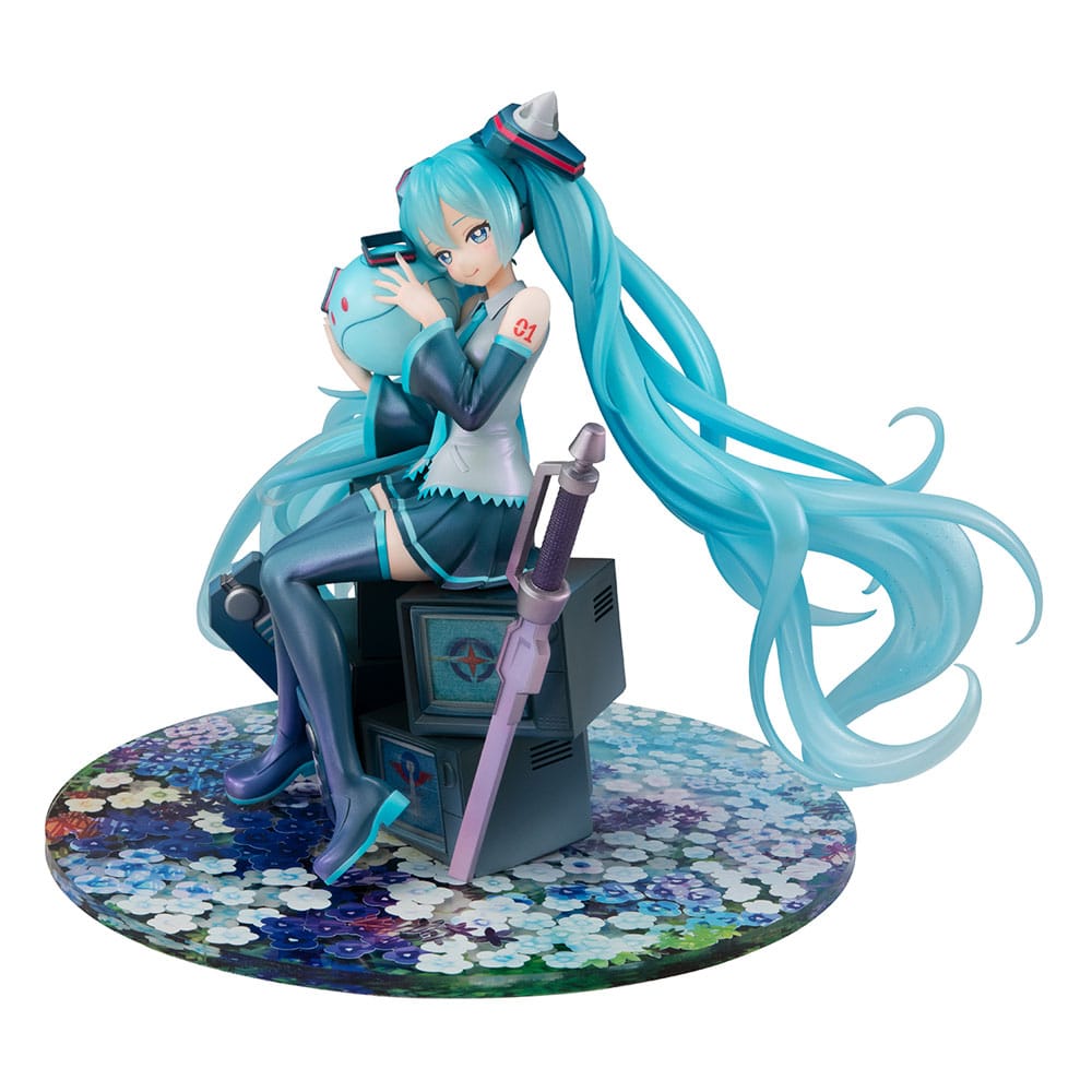 PREORDINE+ 12/2026 (NON CANCELLABILE) Mobile Suit Gundam x Hatsune Miku Lucrea PVC Statue Hatsune Miku x OO Gundam 45th Anniversary 17 cm
