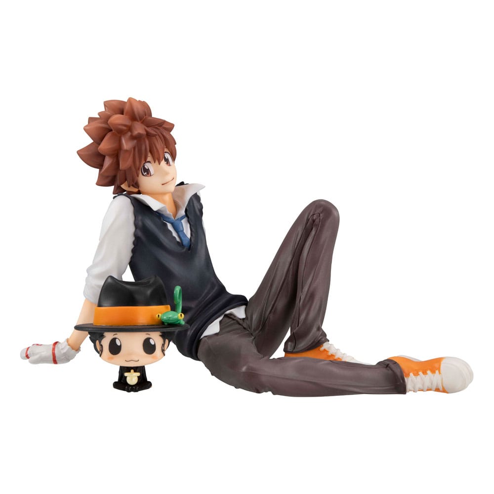 VORBESTELLUNG + 08/2026 (NICHT STORNIERBAR) Katekyo Hitman Reborn! GEM Series PVC-Statue Tsuna &amp; Reborn &amp; Hibari &amp; Hibird, handliches Set, 8 cm