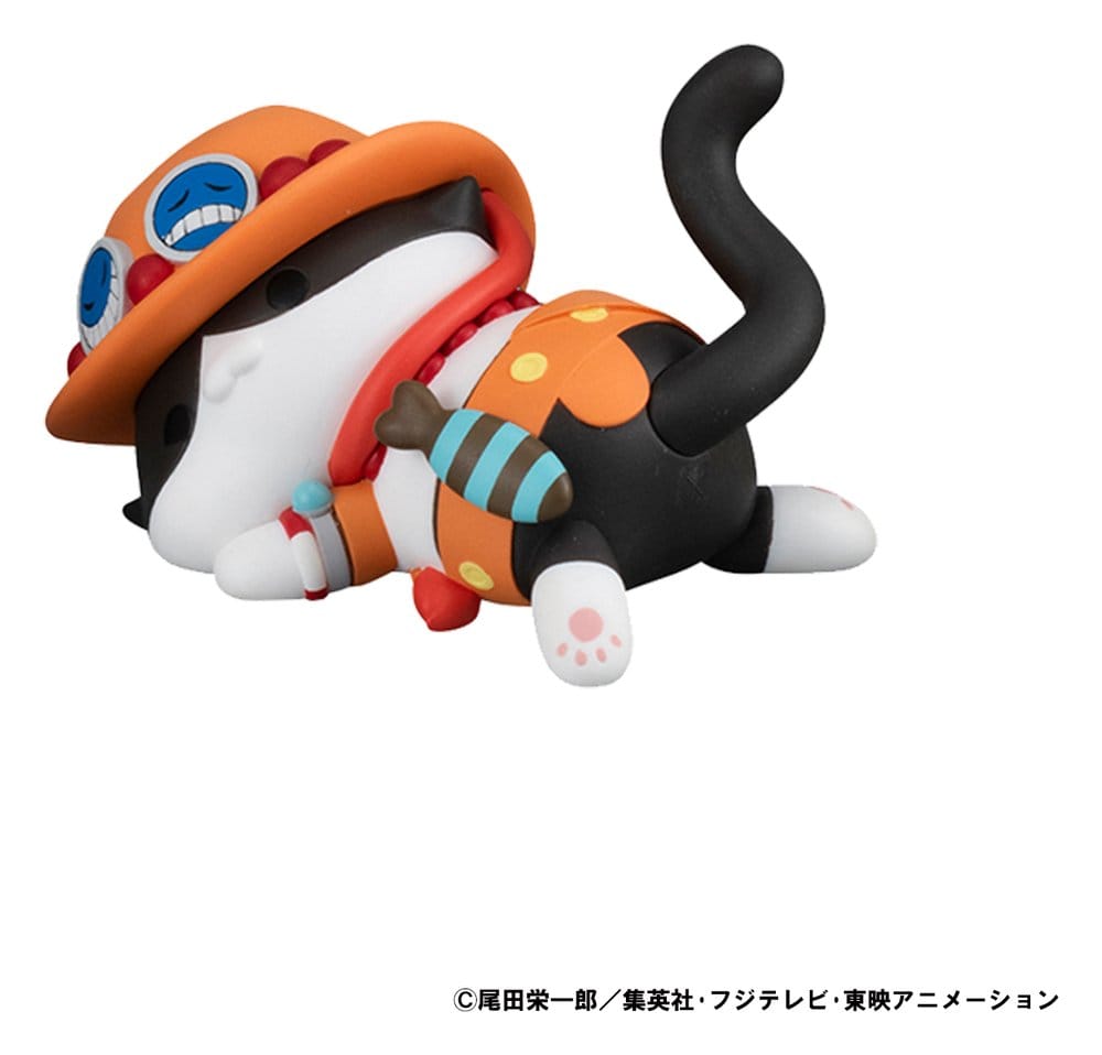 SU ORDINAZIONE One Piece Mega Cat Project Trading Figure Egghead NyanPieceNyan! Stickie! 3 cm Assortment (8)