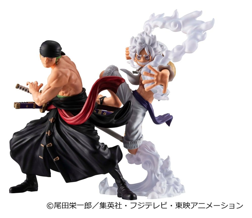 PREORDINE+ 05/2027 One Piece Wallstar PVC Figures 2-Pack Monkey D. Luffy Gear Fifth & Roronoa Zoro (with gift) 10 cm