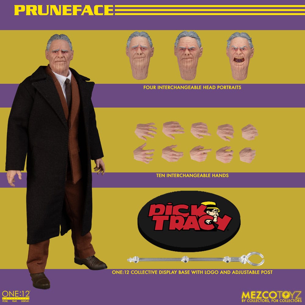 PREORDINE ESAURITO  Dick Tracy Action Figure 1/12 Pruneface 17 cm