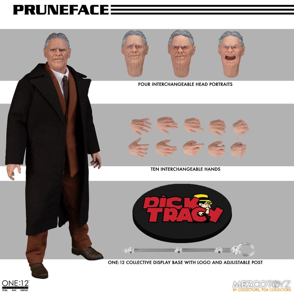 PREORDINE ESAURITO  Dick Tracy Action Figure 1/12 Pruneface 17 cm