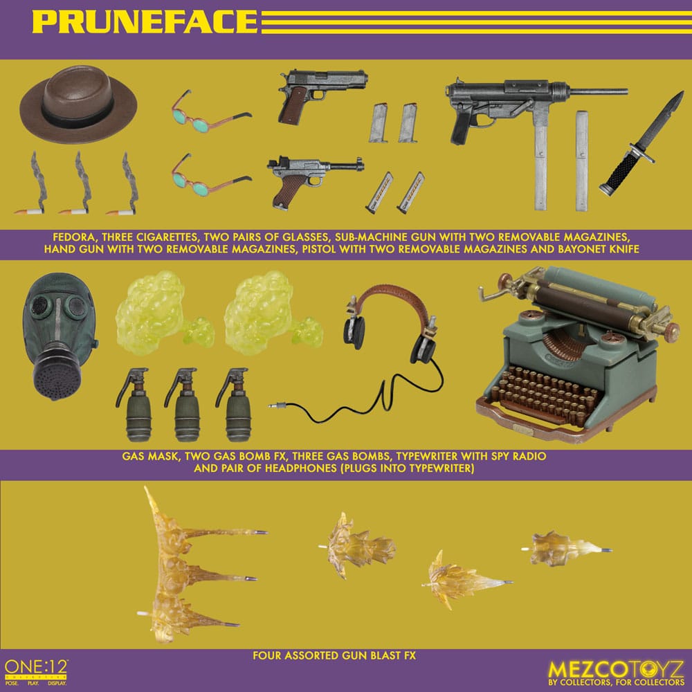 PREORDINE ESAURITO  Dick Tracy Action Figure 1/12 Pruneface 17 cm