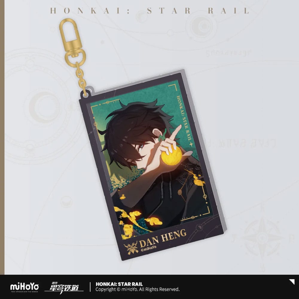 SU ORDINAZIONE Honkai: Star Rail Countdown Departure Series Acrylic Keychain Dan Heng Glitter 9 cm
