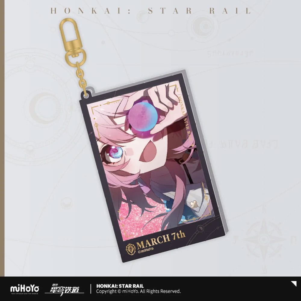SU ORDINAZIONE Honkai: Star Rail Countdown Departure Series Acrylic Keychain March 7th Glitter 9 cm