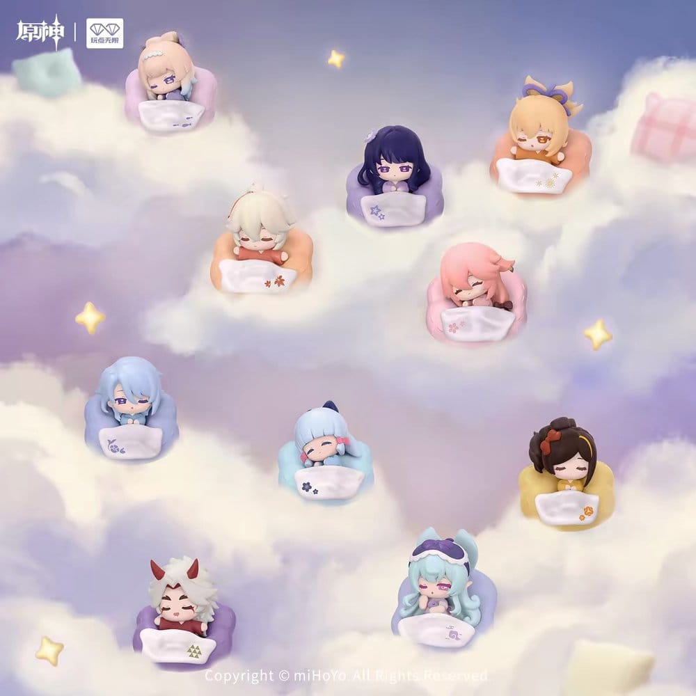 PREORDINE+ 05/2027 Genshin Impact 3D Magnet Cloud Pillow Dreamland Series 5 cm Blind Box Display (9)