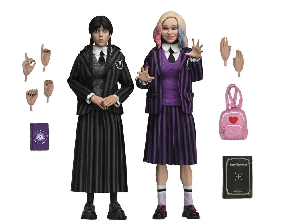🧪 LAB | SU ORDINAZIONE Wednesday Action Figures 2 Pack Wednesday Addams (Nevermore Uniform) and Enid 20 cm