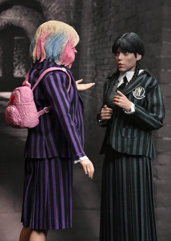🧪 LAB | SU ORDINAZIONE Wednesday Action Figures 2 Pack Wednesday Addams (Nevermore Uniform) and Enid 20 cm
