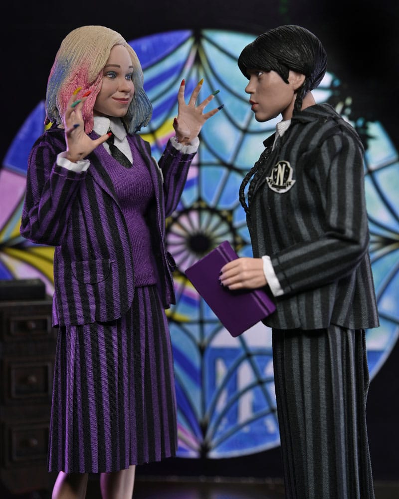 🧪 LAB | SU ORDINAZIONE Wednesday Action Figures 2 Pack Wednesday Addams (Nevermore Uniform) and Enid 20 cm