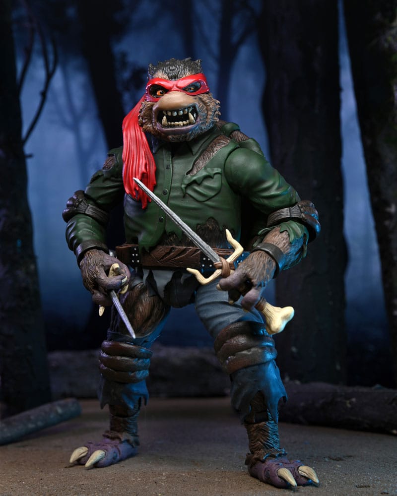 Auf Bestellung gefertigt: Universal Monsters x Teenage Mutant Ninja Turtles Actionfigur Ultimate Raphael als Wolfsmann, 18 cm *SONDERPREIS*