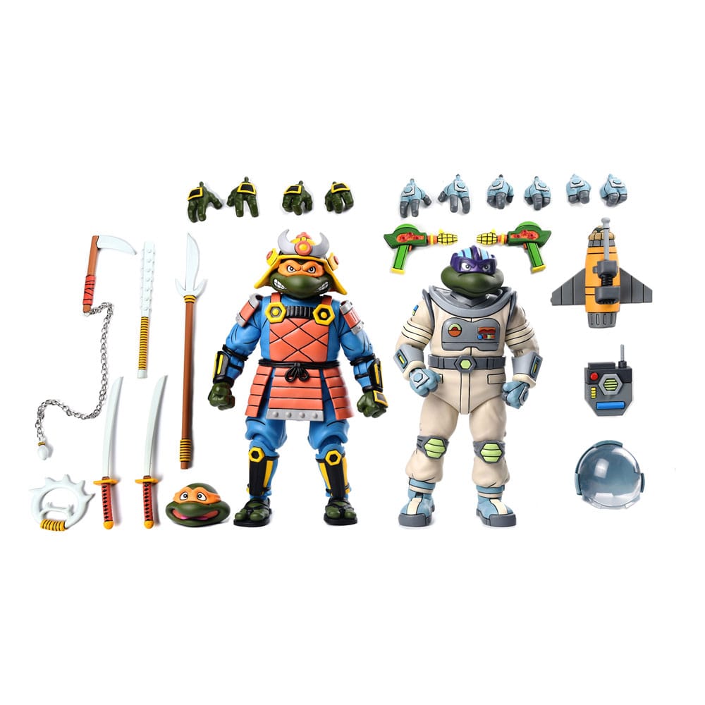 AUF BESTELLUNG Teenage Mutant Ninja Turtles (Cartoon) Actionfigur 2er-Pack Space Adventure &amp; Samurai Turtles 18 cm *SONDERPREIS*