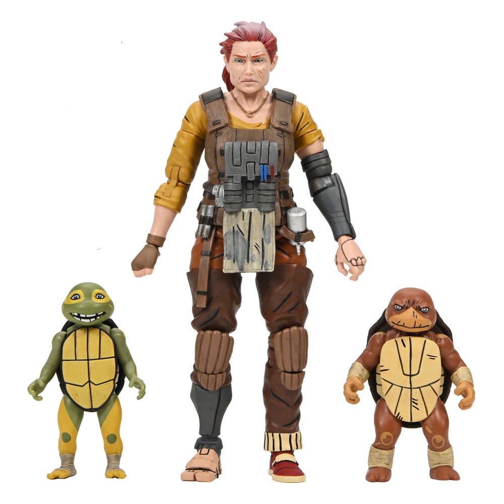 SU ORDINAZIONE Teenage Mutant Ninja Turtles (The Last Ronin The Lost Years) Action Figure Grammy April with Baby Yi & Moja 18 cm