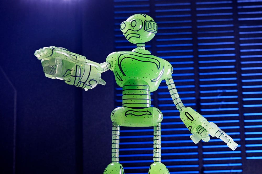 🧪 LAB | SU ORDINAZIONE Teenage Mutant Ninja Turtles (Mirage Comics) Action Figure Transmat Fugitoid GID 18 cm