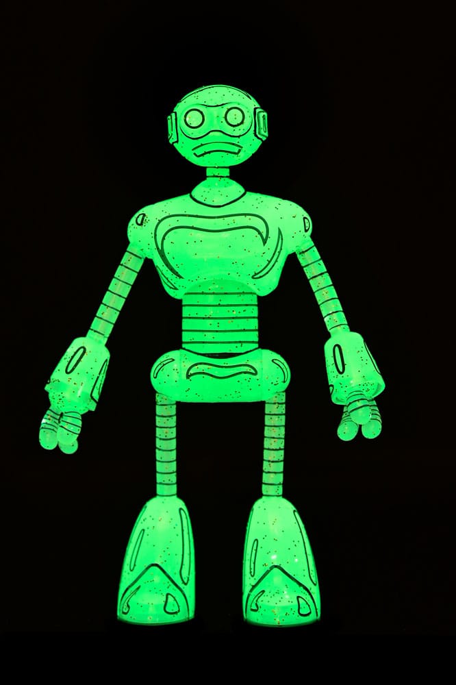 🧪 LAB | SU ORDINAZIONE Teenage Mutant Ninja Turtles (Mirage Comics) Action Figure Transmat Fugitoid GID 18 cm