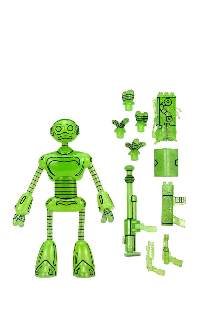 🧪 LAB | SU ORDINAZIONE Teenage Mutant Ninja Turtles (Mirage Comics) Action Figure Transmat Fugitoid GID 18 cm