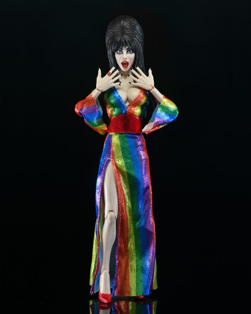 Auf Bestellung gefertigt: Elvira, Herrin der Dunkelheit – Actionfigur „Over the Rainbow“ (20 cm) *SONDERPREIS*