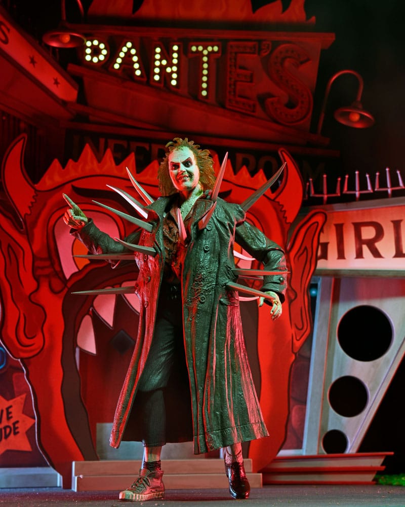 🧪 LAB | SU ORDINAZIONE Beetlejuice (1988) Diorama Trenchcoat with Spikes Inferno Room Deluxe Set 