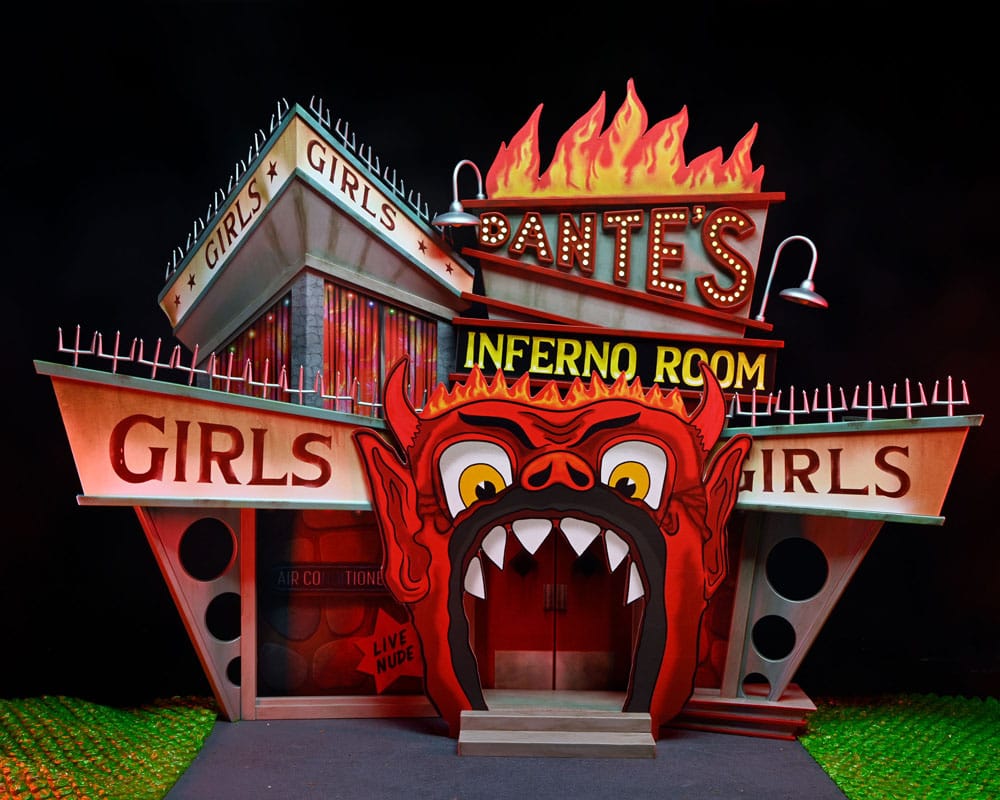 🧪 LAB | SU ORDINAZIONE Beetlejuice (1988) Diorama Trenchcoat with Spikes Inferno Room Deluxe Set 
