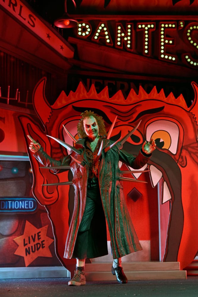 🧪 LAB | SU ORDINAZIONE Beetlejuice (1988) Diorama Trenchcoat with Spikes Inferno Room Deluxe Set 