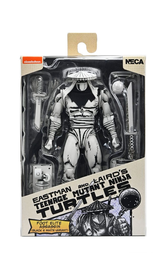 🧪 LAB | SU ORDINAZIONE Teenage Mutant Ninja Turtles Action Figure Foot Assassin Black and White 18 cm