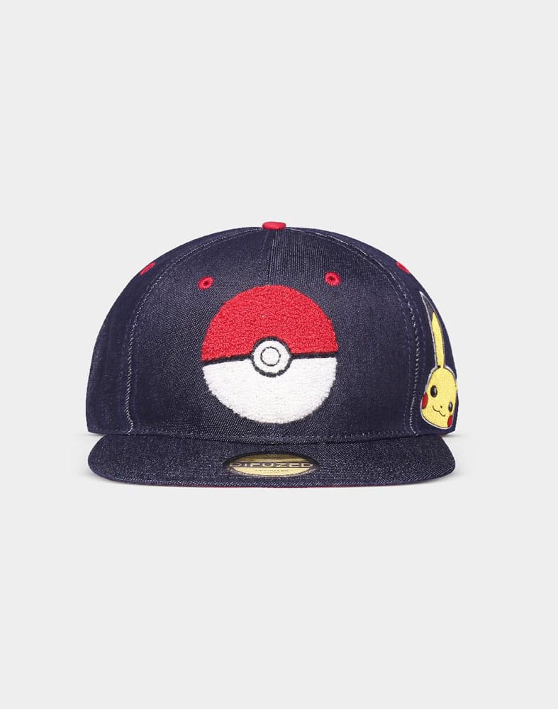 SU ORDINAZIONE Pokemon Denim Snapback Cap Logo