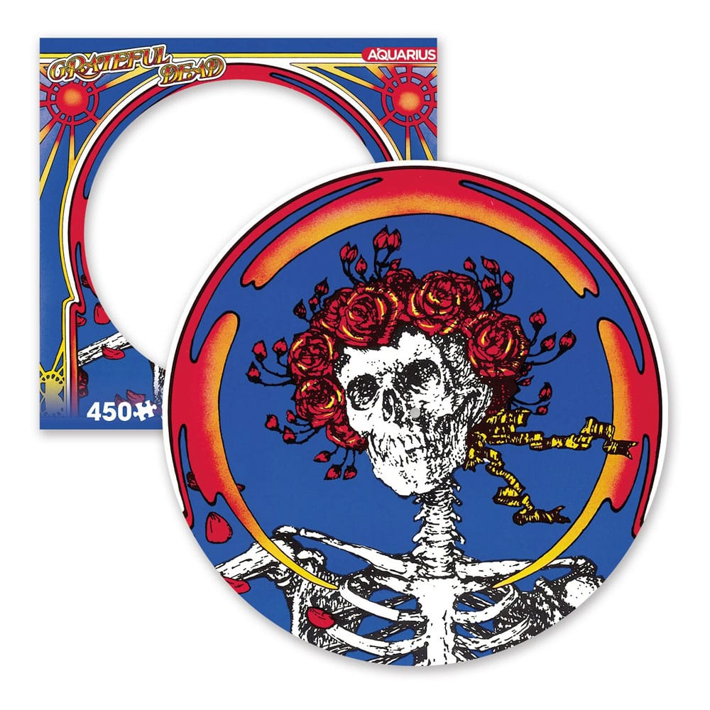MADE TO ORDER Grateful Dead: Skull &amp; Roses 450 Piece Picture Disc Jigsaw Puzzle
