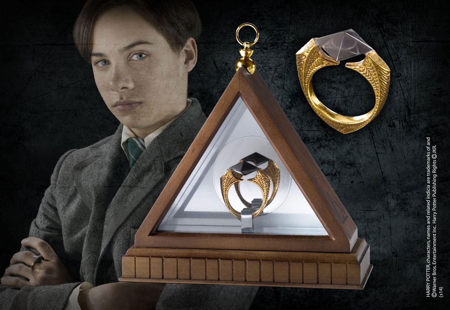 AUF BESTELLUNG gefertigter Harry Potter Replik 1/1 Lord Voldemorts Horkrux-Ring (vergoldet)