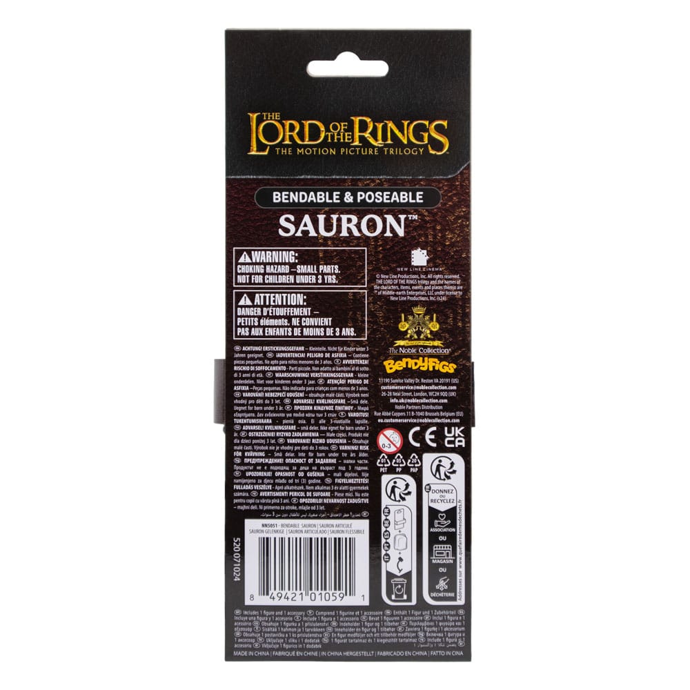 🧪 LAB | SU ORDINAZIONE Lord of the Rings Bendyfigs Bendable Figure Sauron 19 cm