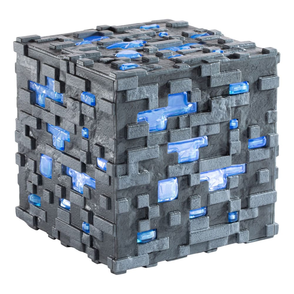 AUF BESTELLUNG gefertigter Minecraft-Replik-Leuchtdiamant-Erzwürfel 10 cm