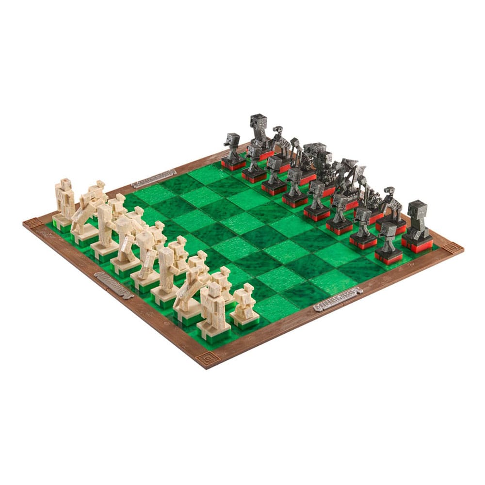 SU ORDINAZIONE Minecraft Chess Set Overworld Heroes vs. Hostile Mobs