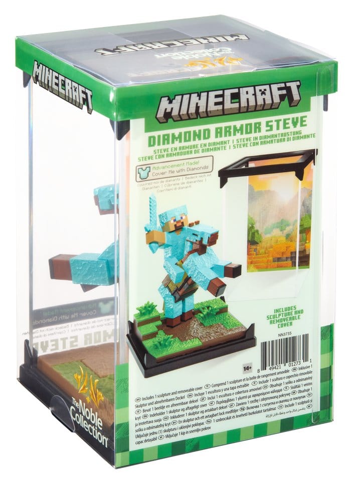 🧪 LAB | PREORDINE+ 01/2027 Minecraft Figure Diorama Diamond Armor Steve and Horse 18 cm